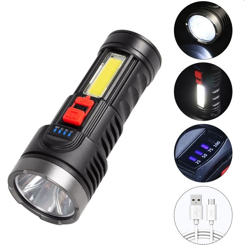 Đèn Pin Led Cầm Tay Siêu Sáng Cổng Sạc Usb Tiện Dụng