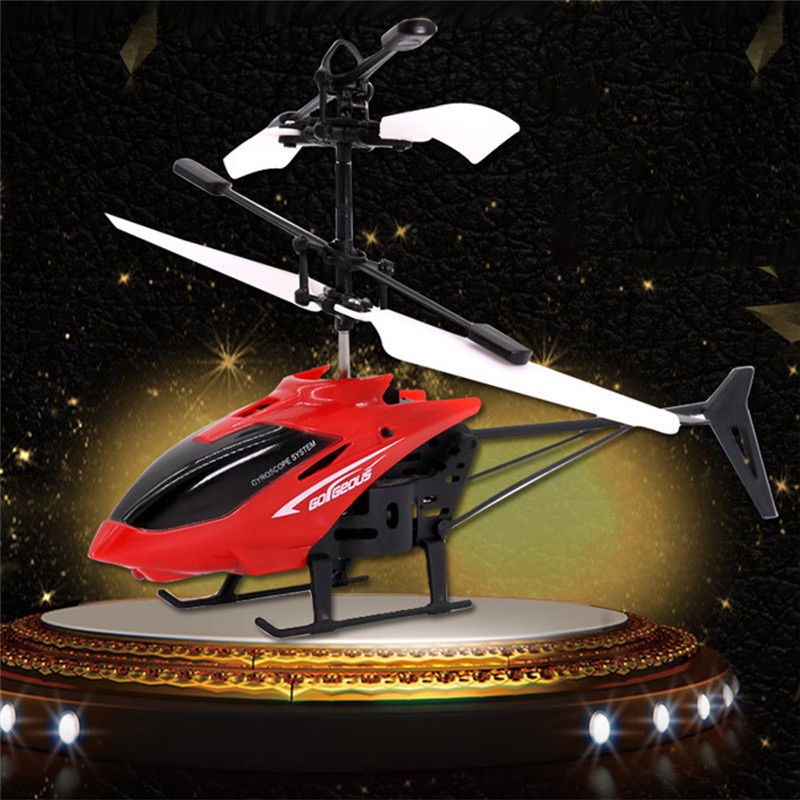 Máy bay trực thăng mini điều khiển cảm ứng bằng tay có đèn LED -dc2902