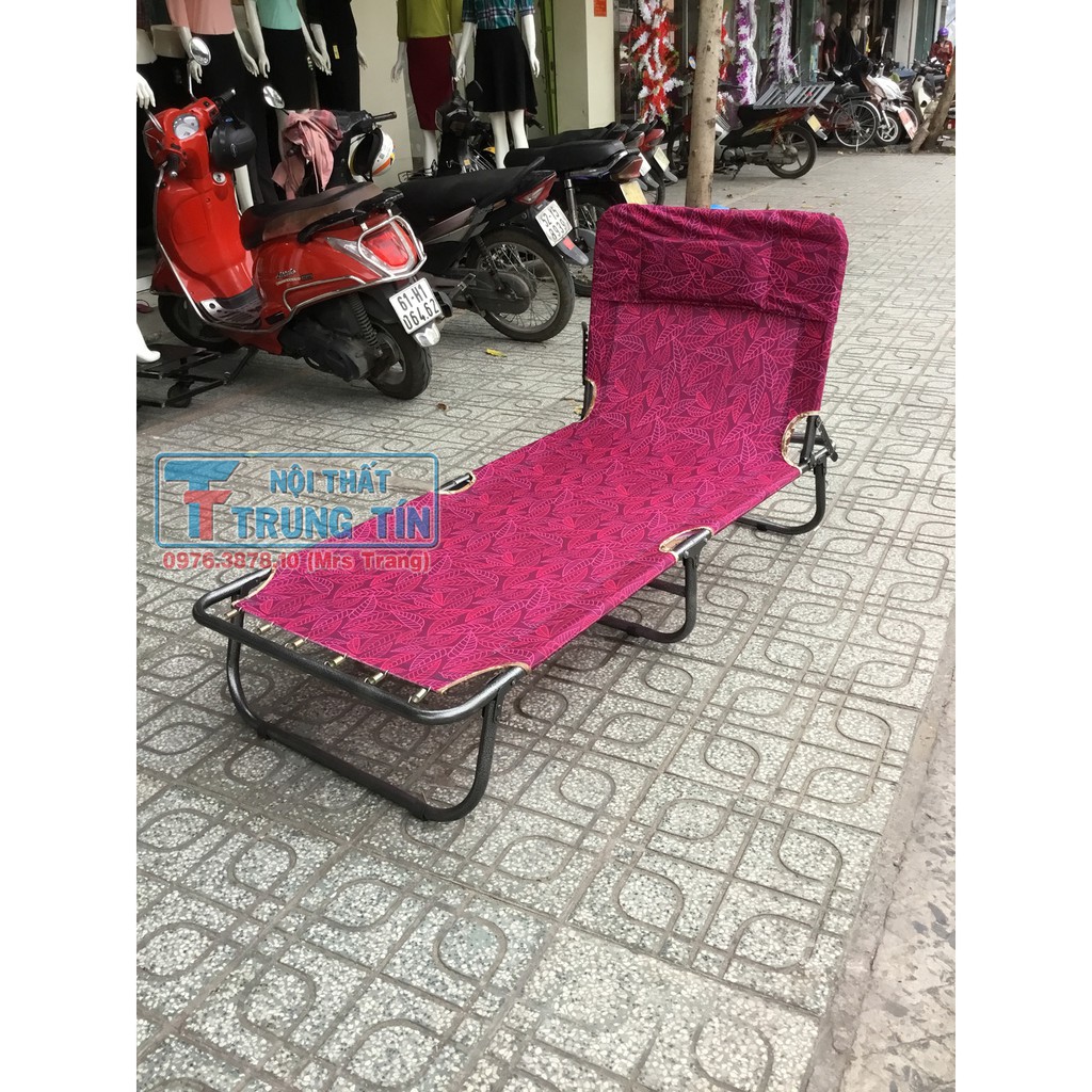 giường xếp cao cấp, 2 in 1 nằm ngồi( ko lựa màu khách nhé)