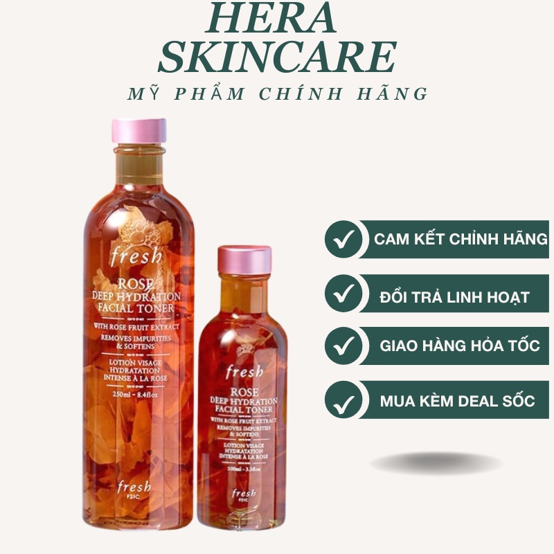 Fresh Toner Nước Hoa Hồng Fresh Rose Deep Hyration Facial Toner - Hàng chính hãng đủ size