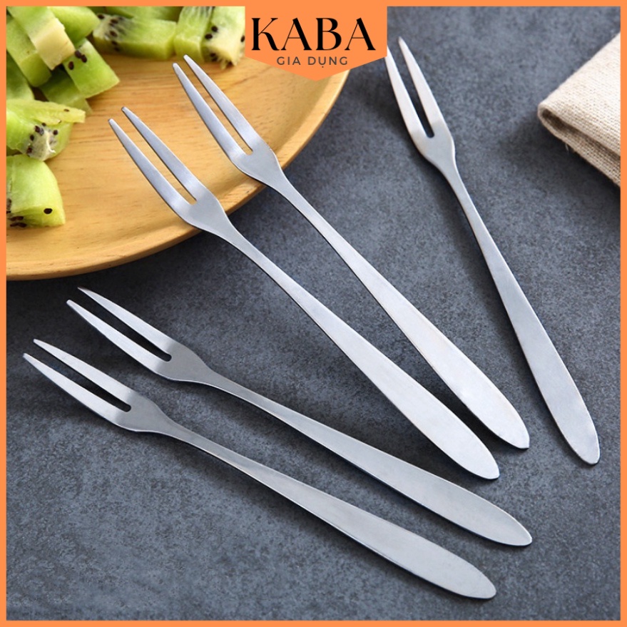 Nĩa ăn trái cây tráng miệng bằng thép không gỉ tiện lợi KABA