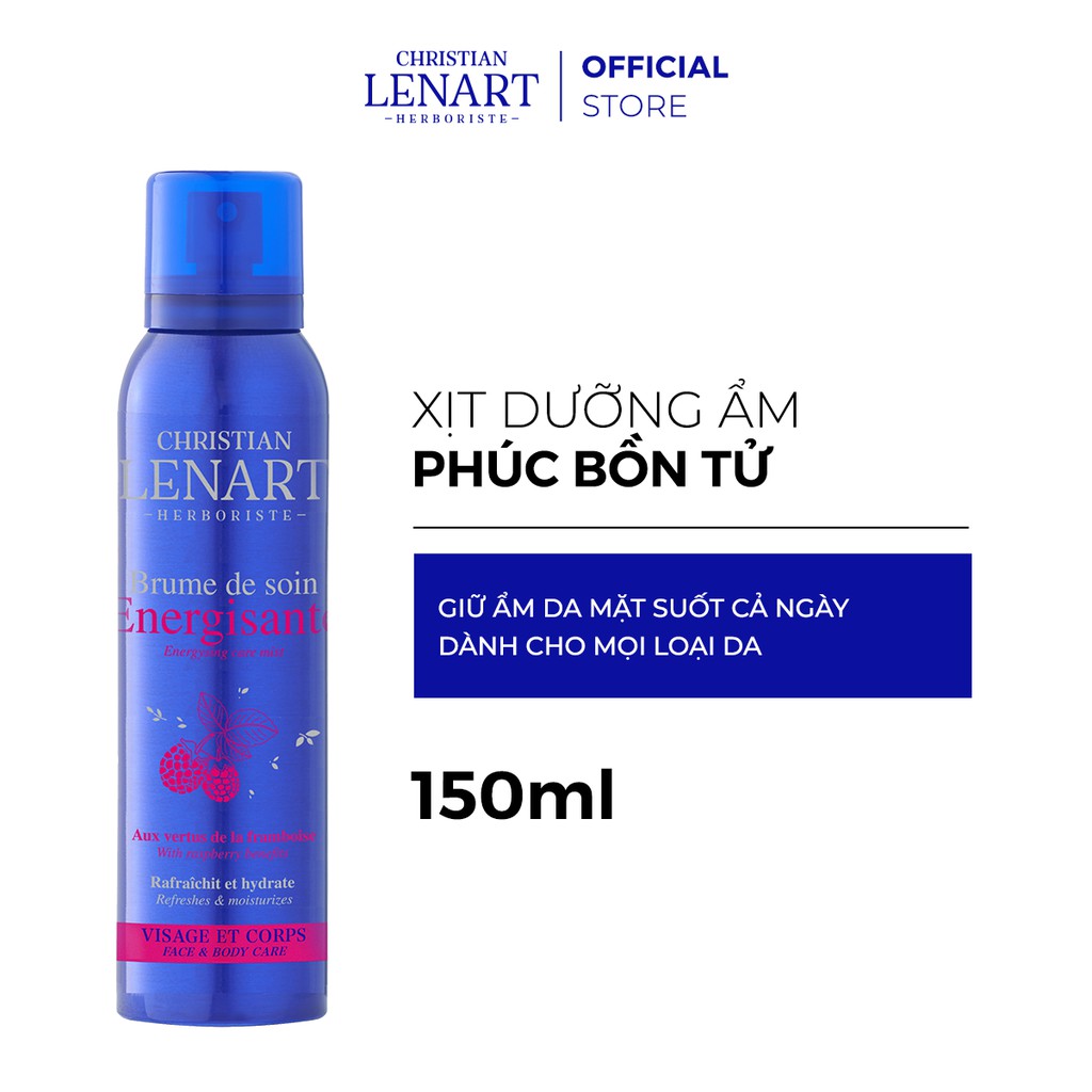 [30/09/2022] Xịt khoáng dưỡng ẩm cho da chiết xuất từ Phúc bồn tử Christian Lenart Brume Energisante 150ml