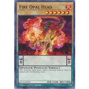 Thẻ bài Yugioh - TCG - Fire Opal Head / BACH-EN092'