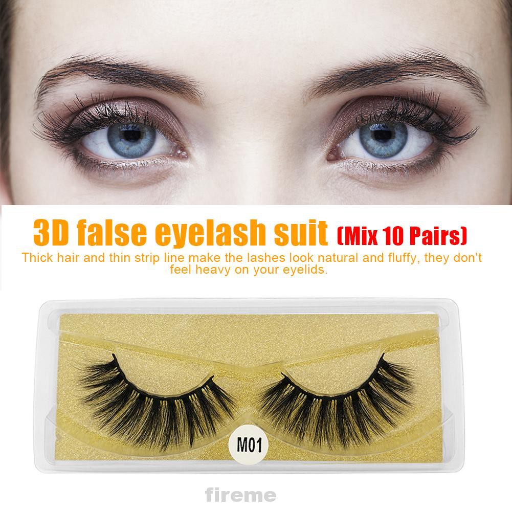 Long Lasting Makeup Fashion Extension Handmade Thick Party Easy Apply Curly Faux Mink 3D Natural False Eyelashes