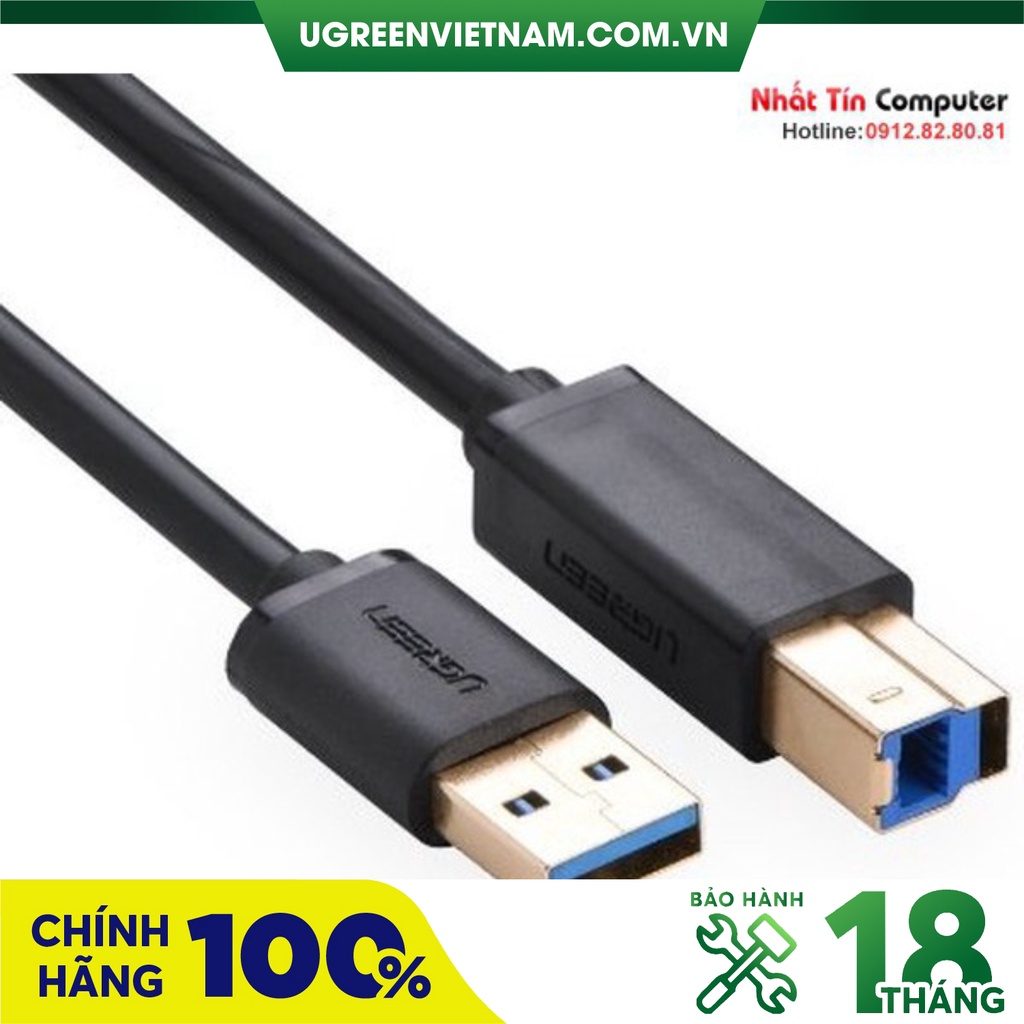 Cáp USB 3.0 AM to BM dài 2M máy in Ugreen 10372 chính hãng