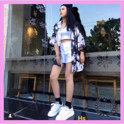 Áo sơ mi loang đen trắng . | BigBuy360 - bigbuy360.vn