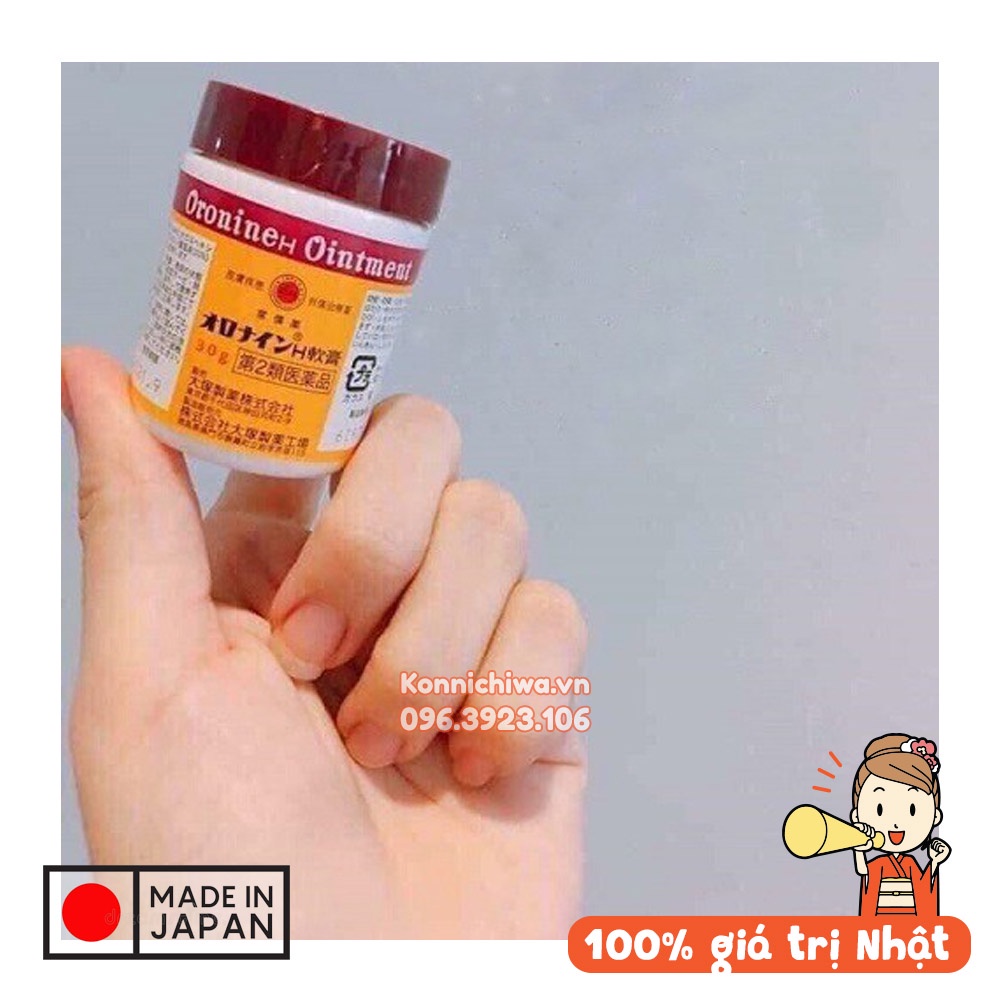 Kem bôi mau lành vết thương ORONINE Ointment 30g nội địa Nhật giúp kháng khuẩn, nhanh liền da, giảm sẹo