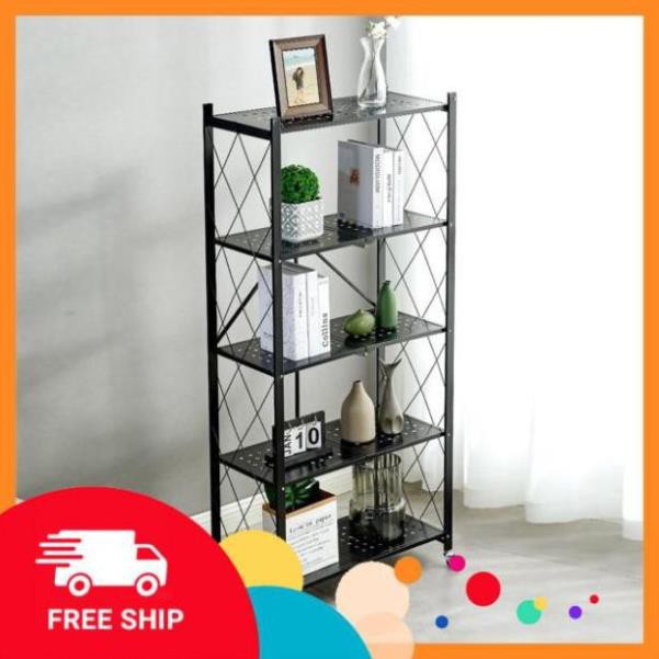KỆ ĐỂ ĐỒ GẤP GỌN 3-4-5 tầng đa năng có bánh xe xoay 360 độ,BẢN NÂNG CẤP thép chống rỉ, SƠN TĨNH ĐIỆN 5 lớp xịn