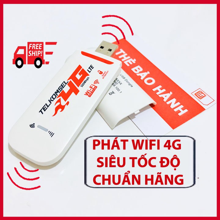 [ Rẻ Nhất ] Bộ USB PHÁT WIFI 4G TELKOM - Hàng Quốc Tế - Đa mạng