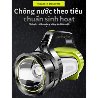 Đèn pin chiếu xa nông nghiệp, làm vườn, có chống nước hỗ trợ đi mưa 1200m