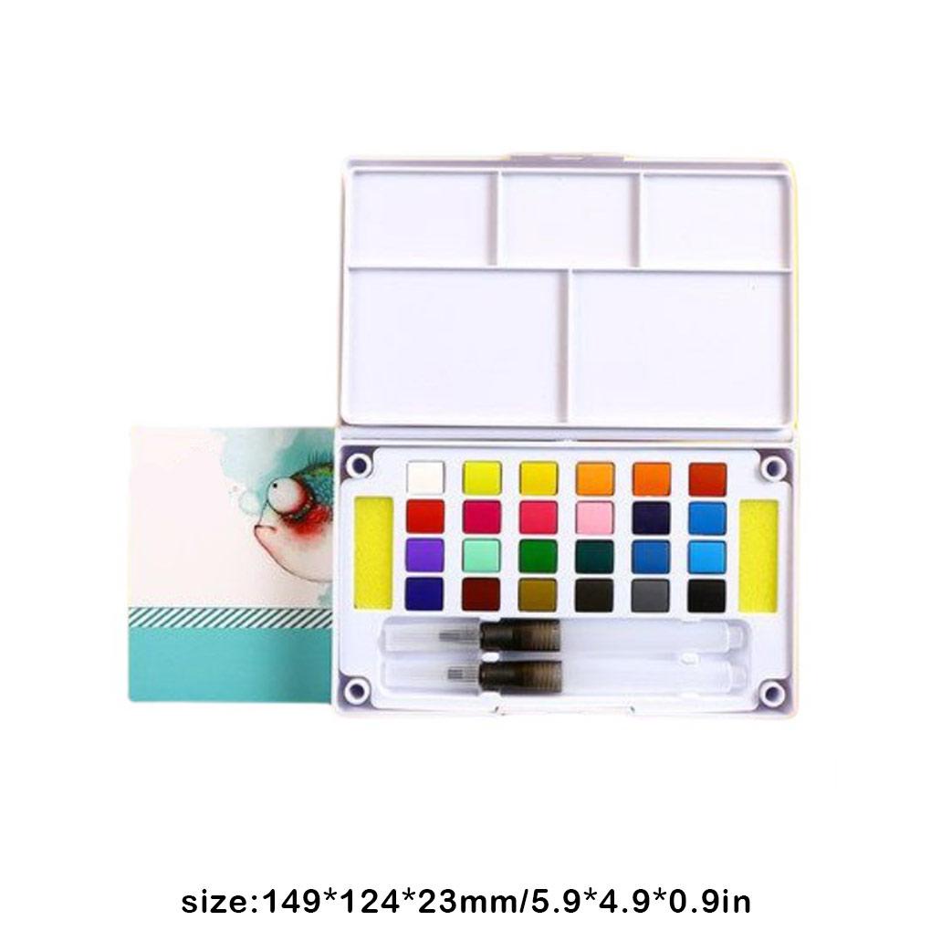 Set 24 Màu Vẽ Tranh Bằng Nhựa Có Thể Tái Sử Dụng Kèm Bút Thay Thế