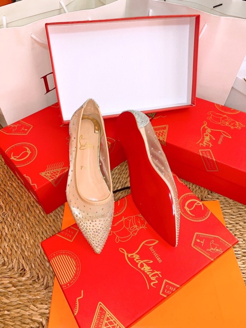 Giày búp bê đính đá mẫu mới nhất + video tự quay | BigBuy360 - bigbuy360.vn