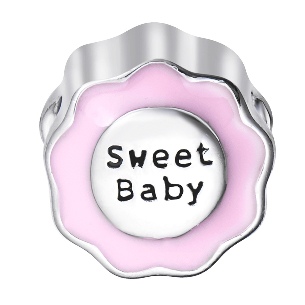 Hạt charm xỏ DIY PNJSilver chữ sweet baby 0000H060002