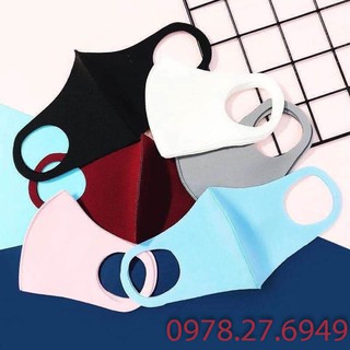 🔥🔥 COMBO 10 Khẩu Trang Trơn Su Cực Hot