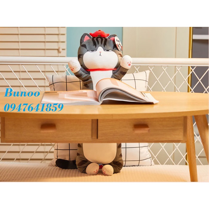 GẤU BÔNG GỐI ÔM MÈO HOÀNG ĐẾ-GỐI ÔM MÈO HOÀNG THƯỢNG CHẤT MINISO BUNOO SHOP