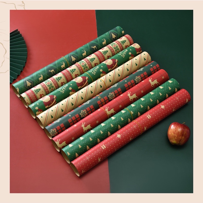 Giấy gói quà chủ đề Giáng Sinh