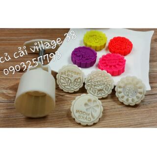 Bộ khuôn trung thu moon cake 2 mặt - 4 mặt