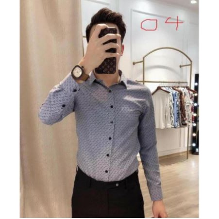 Sơ Mi Công Sở Nam Họa Tiết Nhỏ,kiểu dáng Hàn Quốc Cực Mát, Nhẹ Nhàng,Lịch Sự Sang Trọng