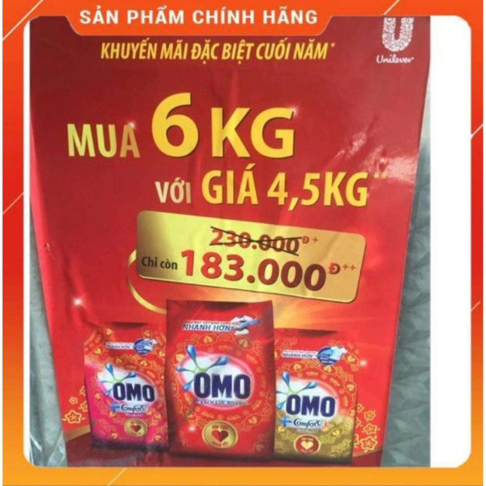 Bột Giặt Omo 6kg với giá 4,5kg sạch CỰC NHANH, CỰC MẠNH