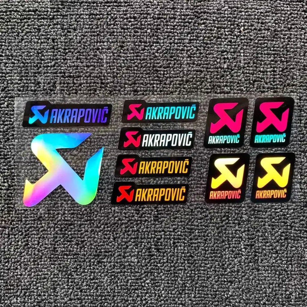 JDM AKRAPOVIC MOTUL Brembo GoPro Vinyl Holographic Sticker Dán xe máy và Đề can Chống thấm nước