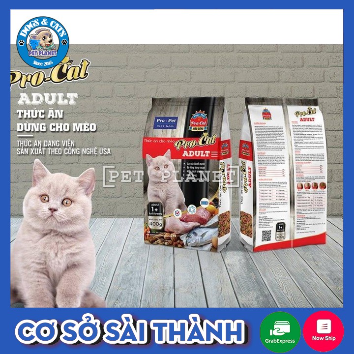 THỨC ĂN HẠT CHO MÈO Pro-Cat Aldult Túi 2kg Xuất xứ Pro-Pet Việt Nam