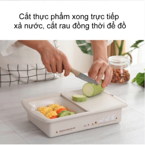 Thớt thái rau kiêm thau ráo nước đa năng Chopping Block Multi