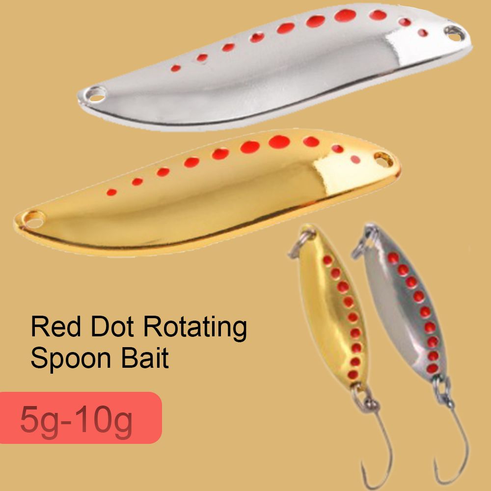 MUVAKO Mồi câu cá giả bằng kim loại 7.5g 10g 15g 20g có thể xoay vòng tròn nhiều màu sắc lựa chọn