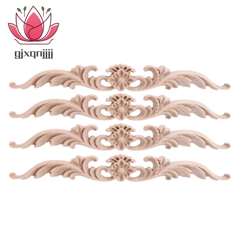 Bộ 4 Miếng Vá Bằng Gỗ Chưa Sơn Dùng Trang Trí DIY