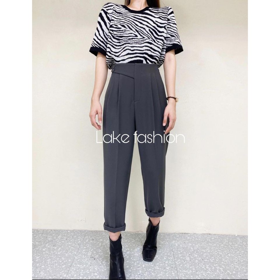 Quần tây, Quần âu nữ cúc lệch chun sau fom chuẩn lên dáng đẹp 2 cúc Lake fashion | BigBuy360 - bigbuy360.vn
