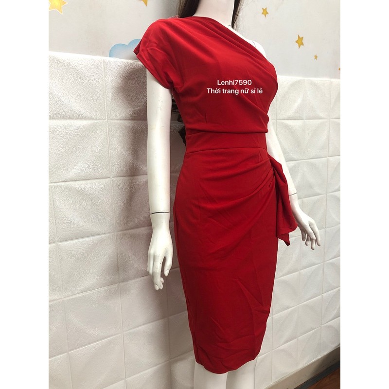 (ẢNH THẬT) ĐẦM DỰ TIỆC BODY ÔM LỆCH VAI HY LẠP XẾP LY BÈO KÈM MÚT NGỰC SANG TRỌNG GIÁ XƯỞNG | BigBuy360 - bigbuy360.vn