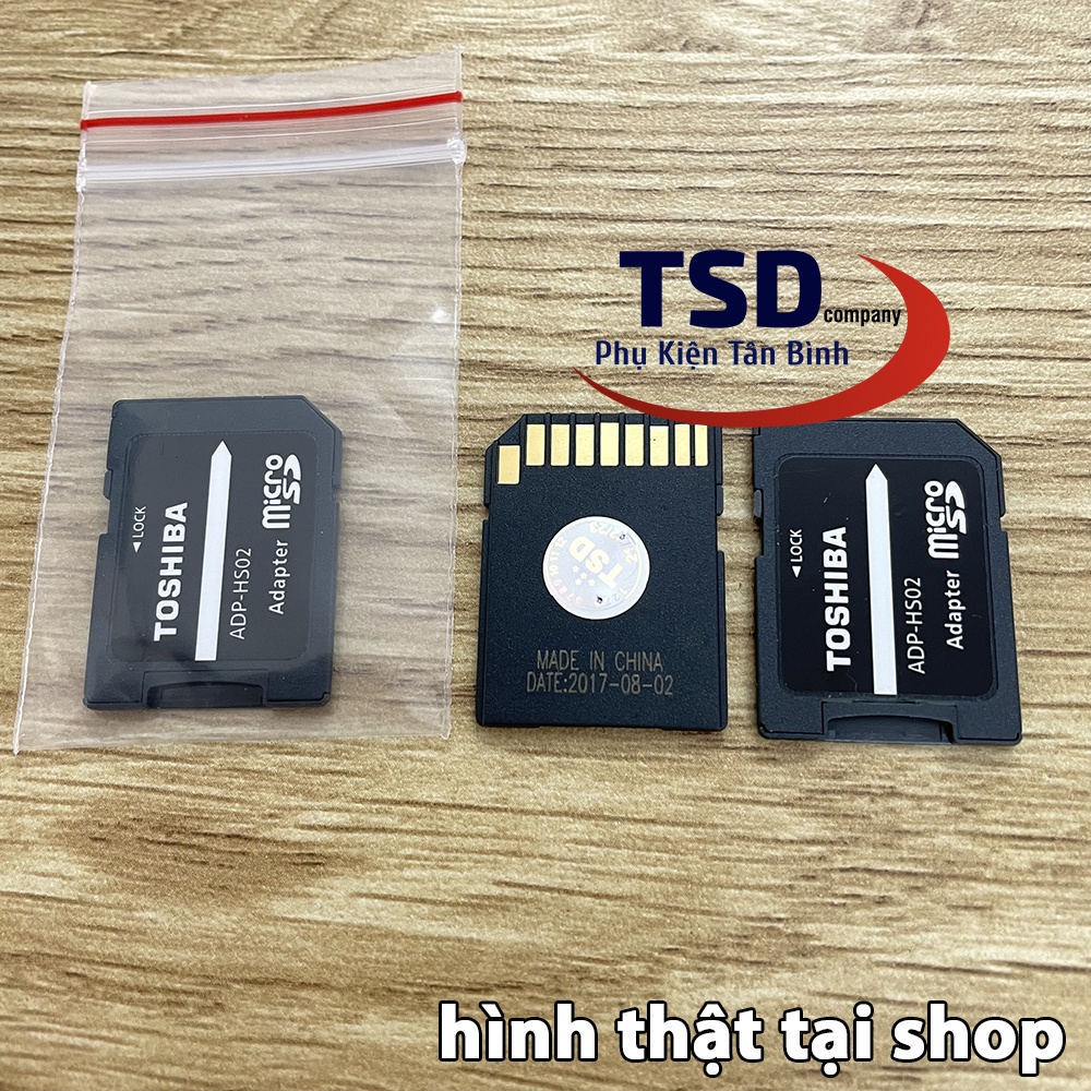 Adapter Thẻ Nhớ Toshiba Chuyển Đổi Thẻ Nhớ Micro SD Sang Thẻ Nhớ SD Chính Hãng