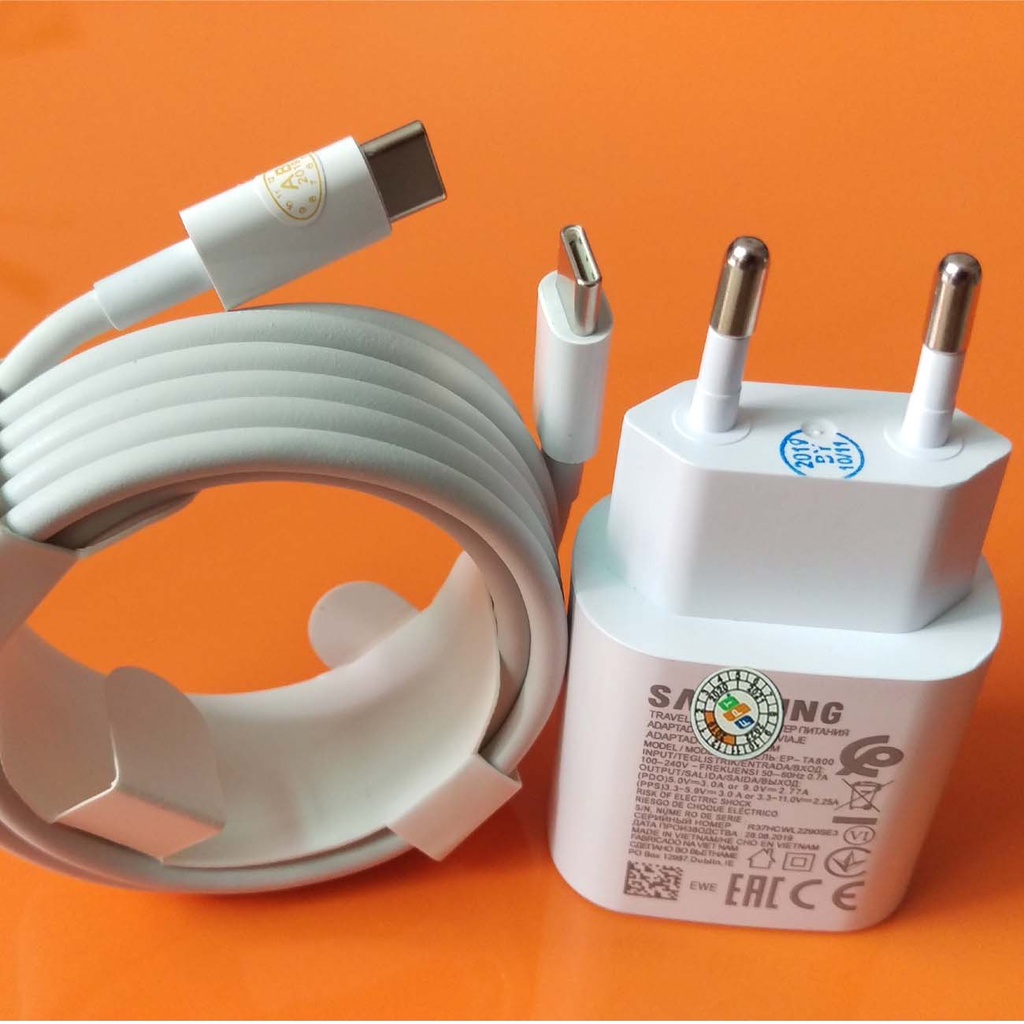 Bộ Sạc Siêu Nhanh SS NOTE 10+ / Fold 25W Type-C 2 Đầu 2020 NEW