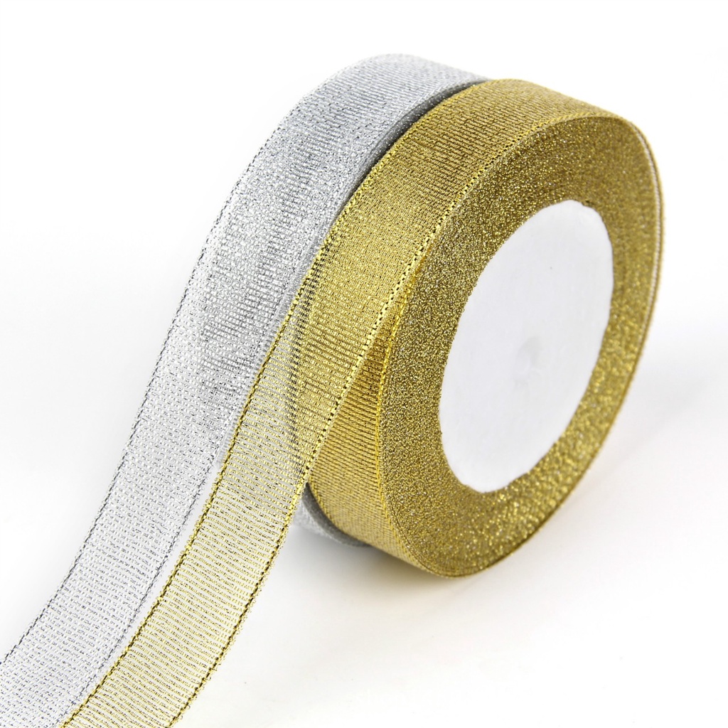 Ruy băng nhũ 2 cm, 4cm trang trí bánh sinh nhật, bánh kem