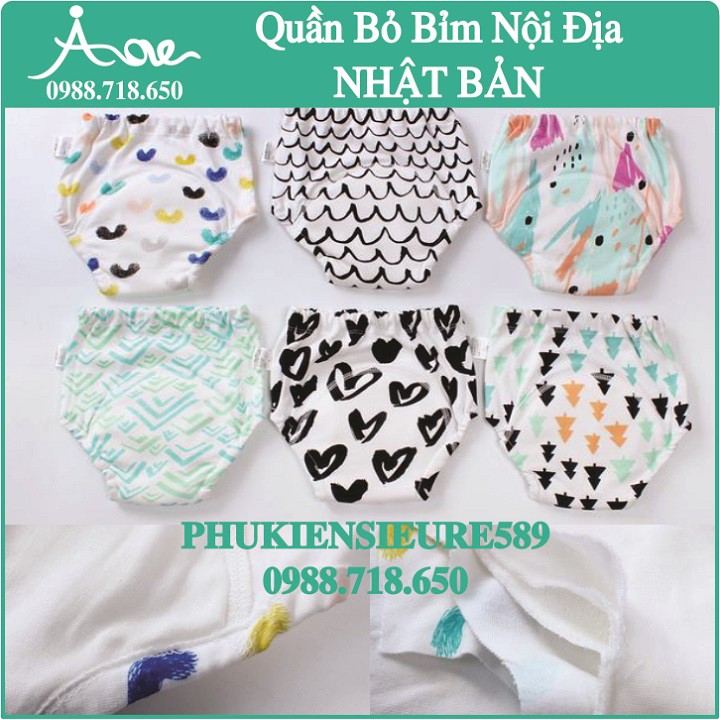 Set 10 quần bỏ bỉm 6 lớp I Love Nhật bản cho bé 5-17 kg siêu đẹp