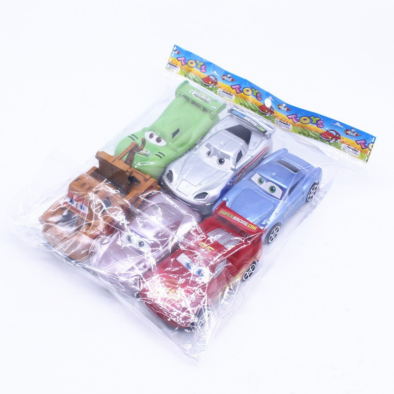 Set 6 Phụ Kiện Trang Trí Bánh Kem Hình Xe Hơi Hoạt Hình Dễ Thương