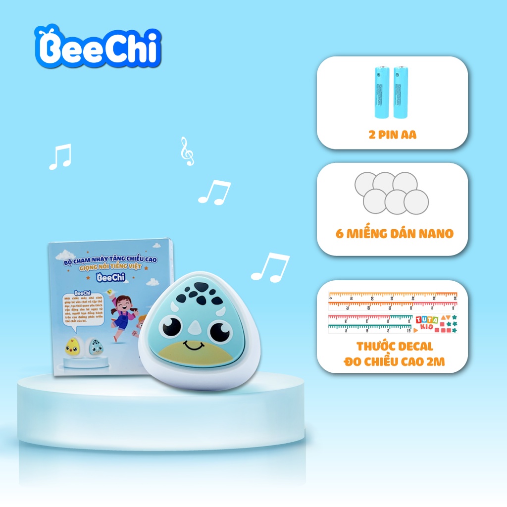 Bộ Chạm Nhảy Tăng Chiều Cao BeeChi Giọng Nói Tự Động Đếm Tiếng Việt Cảm Biến Phát Sáng