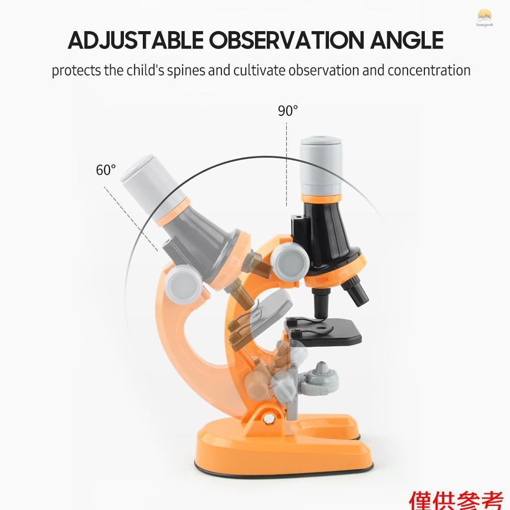 Bộ Kính Hiển Vi Phóng Đại 1200X Có Đèn LED 12 Món Đồ Chơi Khoa Học Cho Bé