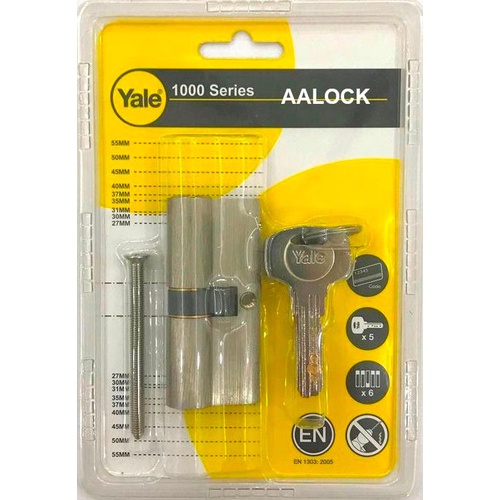 Ruột khóa cao cấp Yale 2 đầu chìa vi tính- ruột khoá cửa đi, cửa chính- 10-1002-3535-00-22-01- NPP AALock