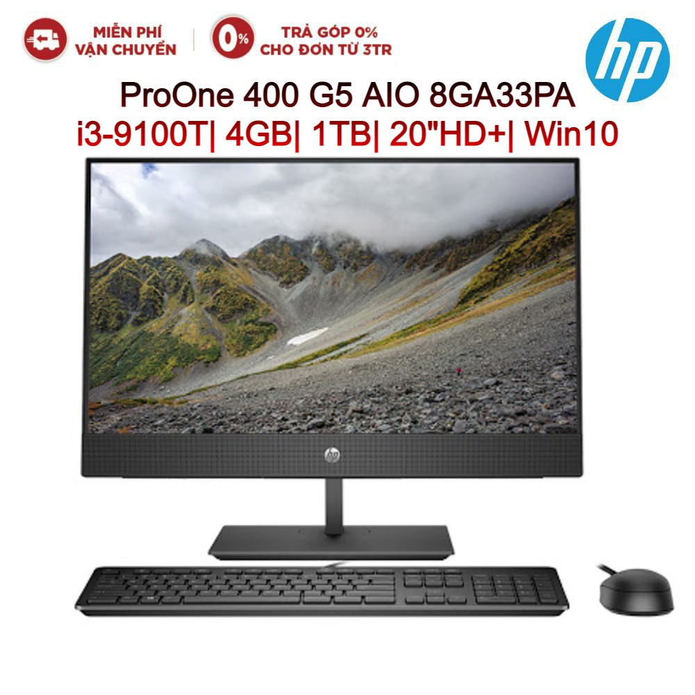 [Mã ELTECHZONE giảm 5% đơn 500K] Máy tính để bàn PC HP ProOne 400 G5 AIO 8GA33PA i3-9100T| 4GB| 1TB| 20"HD+| Win10 | BigBuy360 - bigbuy360.vn