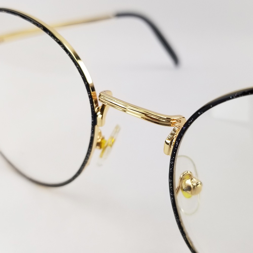 Gọng kính cận nữ - nam tròn kim loại màu đen, vàng viền đen 3126. Tròng kính giả cận chống nắng, chống tia UV | BigBuy360 - bigbuy360.vn