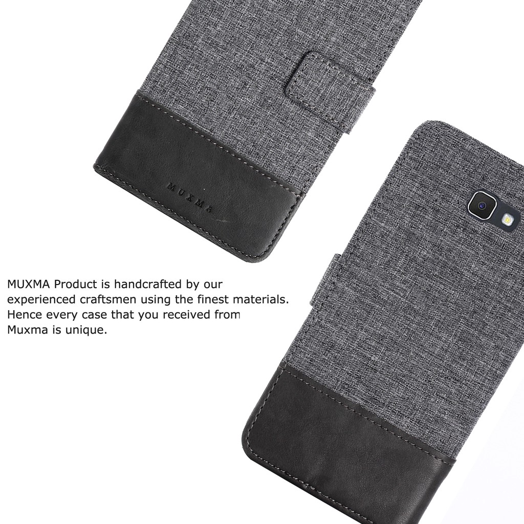 Bao da nắp gập vải canvas cho Samsung Galaxy J1 Mini Prime / J2 Prime / J7 Prime