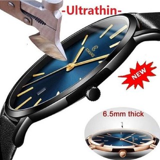 Đồng Hồ Nam Dây Da Siêu Mỏng Thiết Kế Đơn Giản Thời Trang