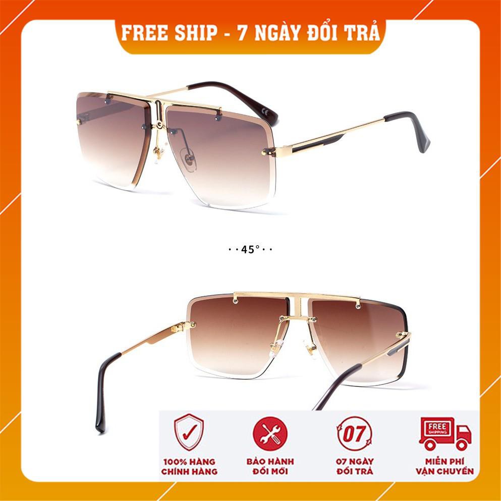 Kính Mát❤️FREESHIP❤️Kính Râm Thời Trang Nam Không Viền Mắt Vuông Hiện Đại Cao Cấp Phân Cực