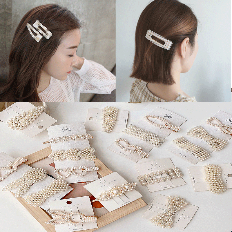 Kẹp Tóc Đính Ngọc Trai Nhân Tạo Phong Cách Hàn Quốc Xinh Xắn Cho Nữ