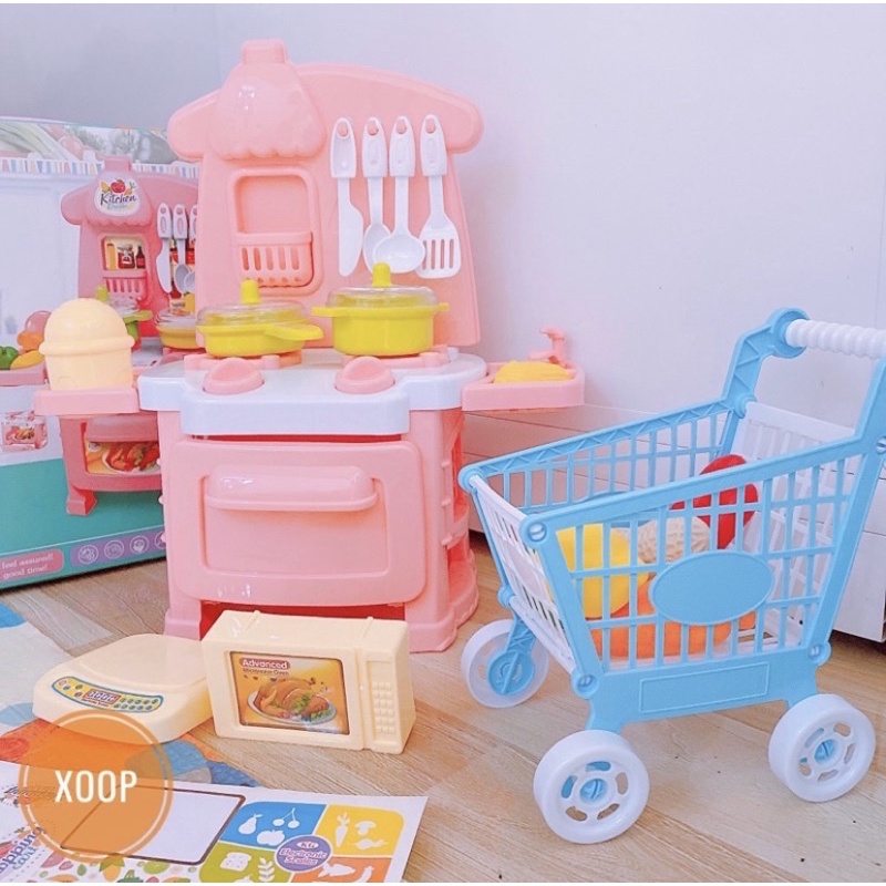 🌸🌸BỘ NẤU ĂN KÈM XE ĐẨY CHO BÉ