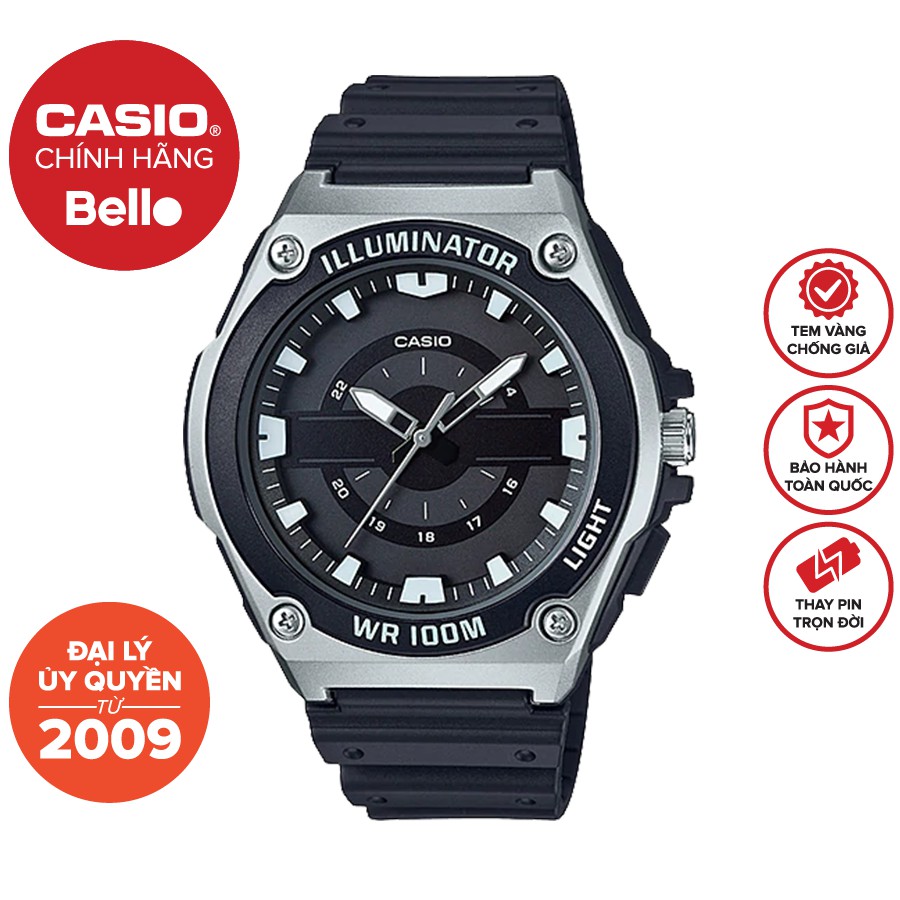 Đồng hồ Casio Nam MWC-100 chính hãng bảo hành 1 năm Pin trọn đời