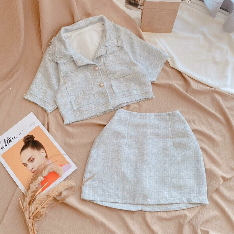 SET BỐ CROPTOP x CHÂN VÁY A 🦋