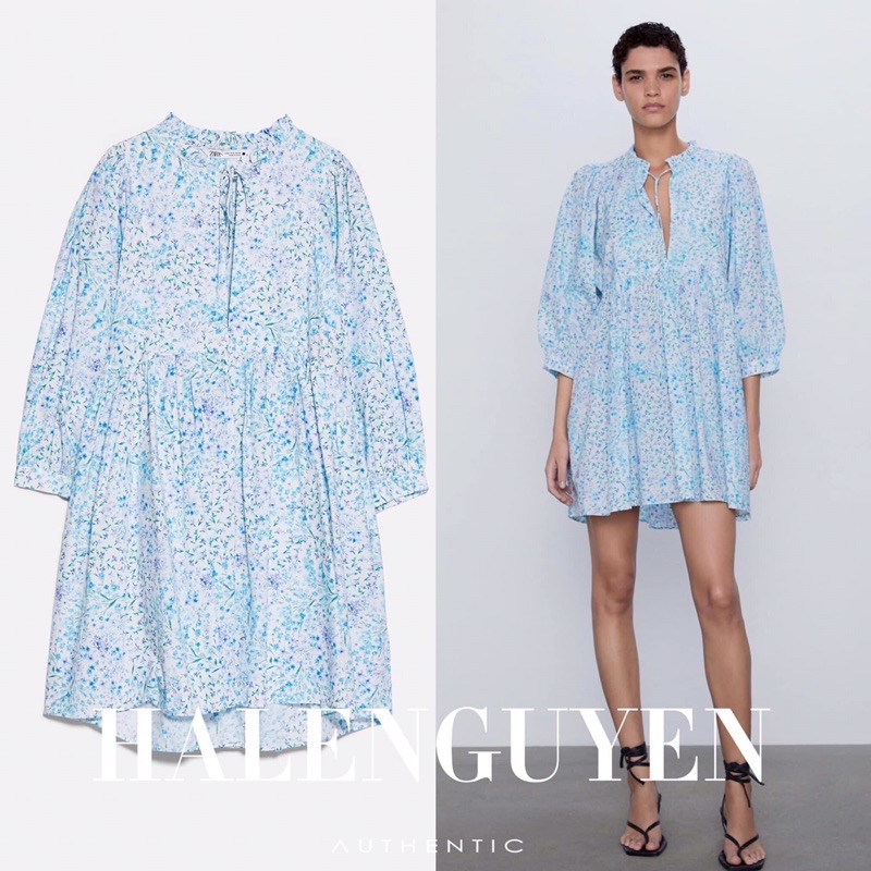 Đầm hoa Zara auth used thanh lý