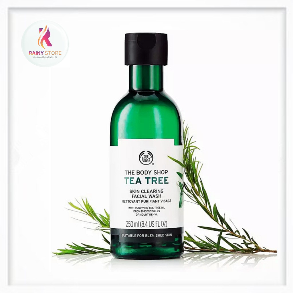 Gel rửa mặt The Body Shop Tea Tree Skin Clearing Facial Wash 250ml chính hãng Anh