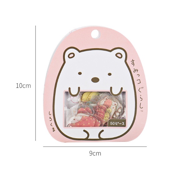 Gói 50 Sticker Động Vật Siêu Đáng Yêu Trang Trí Sách, Vở, Sổ Tay Clovershop68